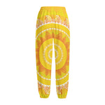 Mandala Sun Print Fleece Lined Knit Pants