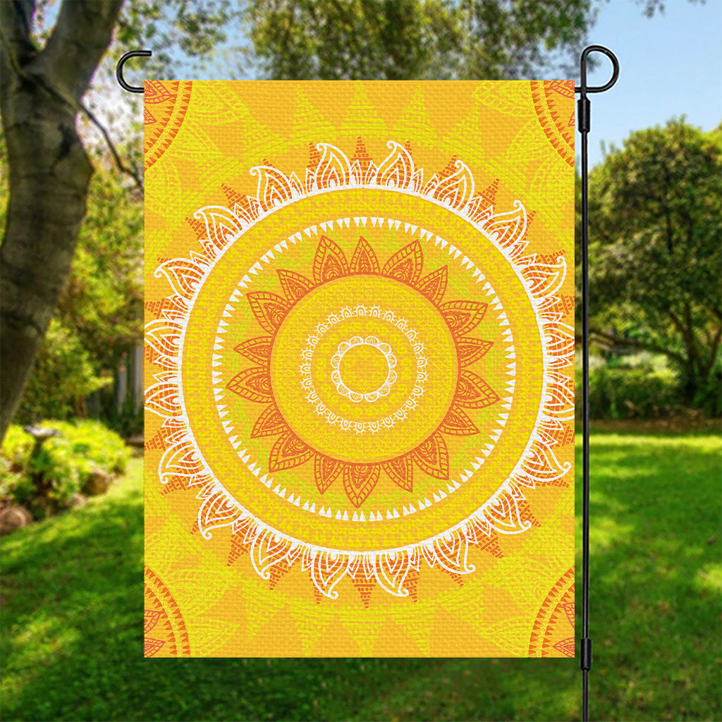 Mandala Sun Print Garden Flag