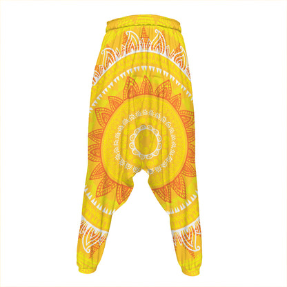 Mandala Sun Print Hammer Pants