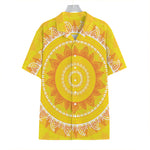 Mandala Sun Print Hawaiian Shirt