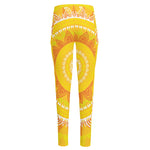 Mandala Sun Print High-Waisted Pocket Leggings