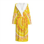 Mandala Sun Print Hooded Bathrobe