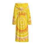 Mandala Sun Print Hooded Bathrobe