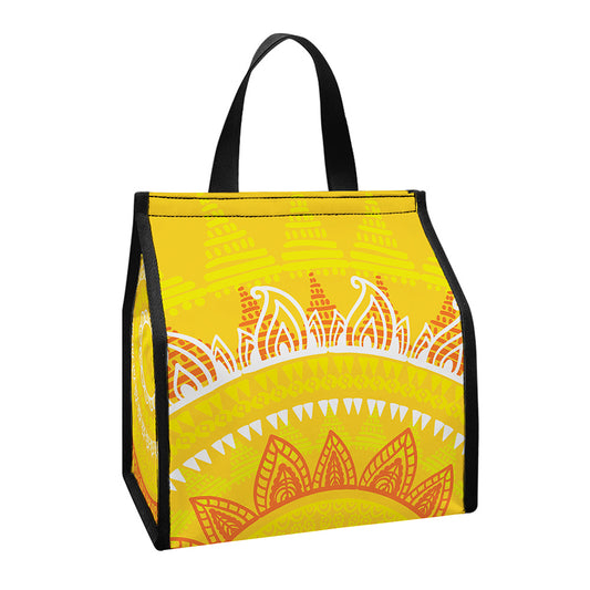 Mandala Sun Print Insulated Lunch Tote