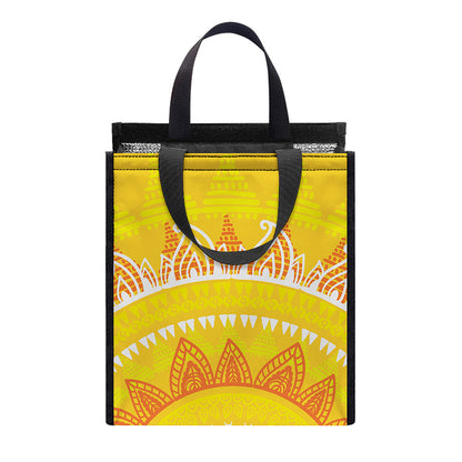 Mandala Sun Print Insulated Lunch Tote