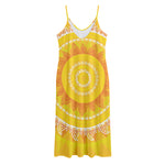 Mandala Sun Print Jersey Midi Cami Dress