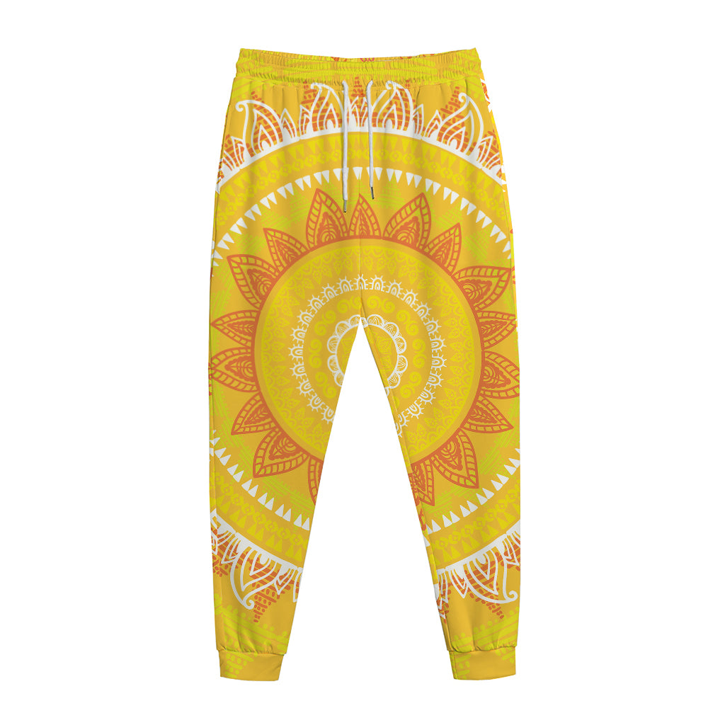 Mandala Sun Print Jogger Pants