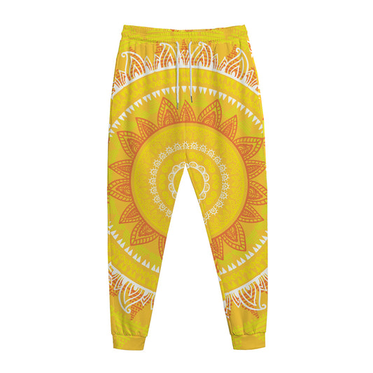Mandala Sun Print Jogger Pants