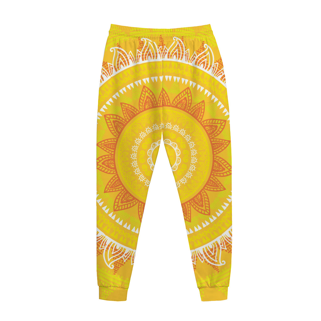 Mandala Sun Print Jogger Pants