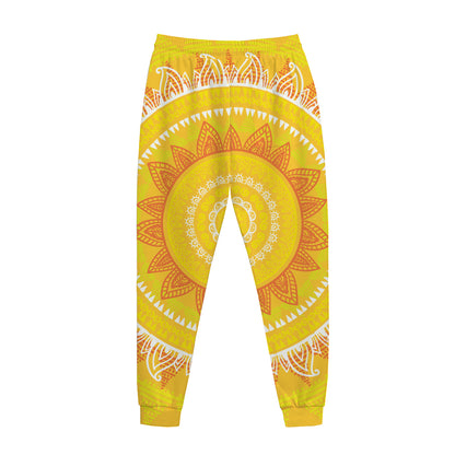 Mandala Sun Print Jogger Pants