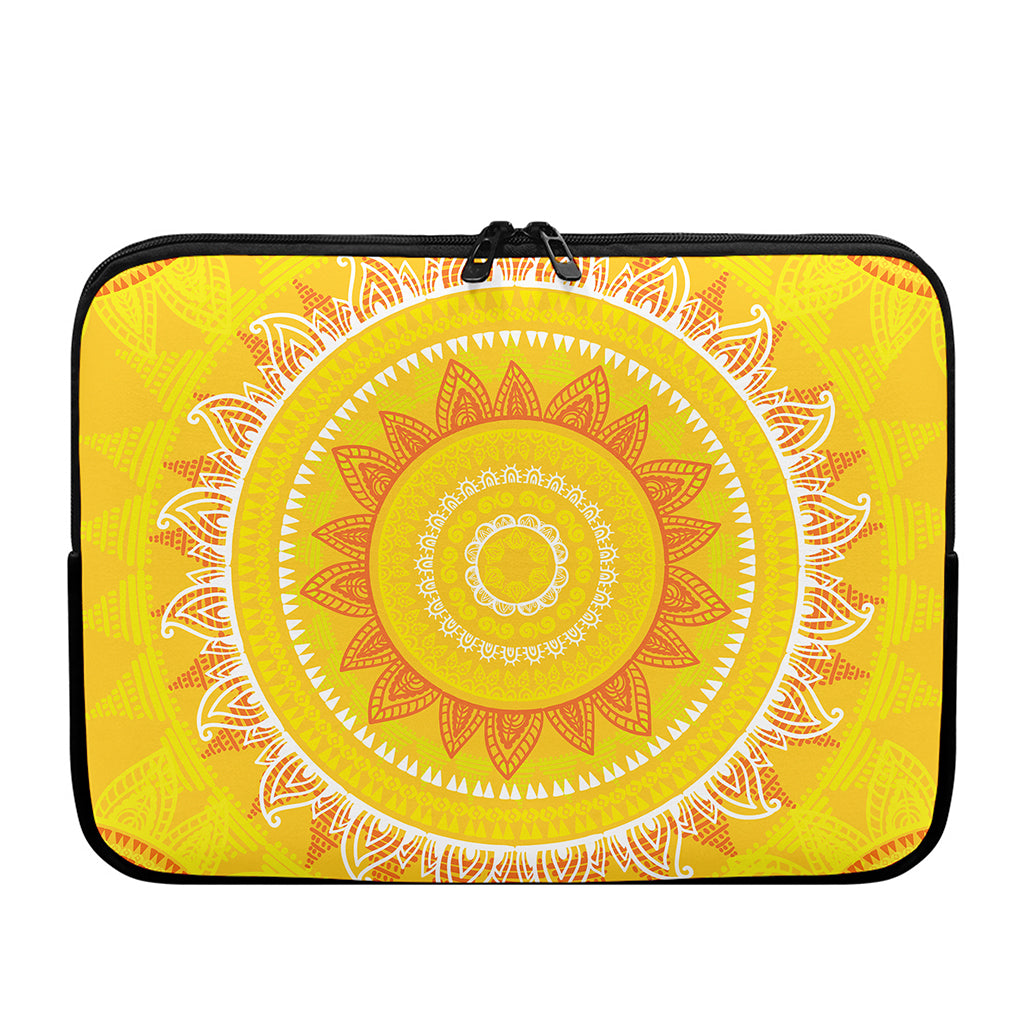 Mandala Sun Print Laptop Sleeve