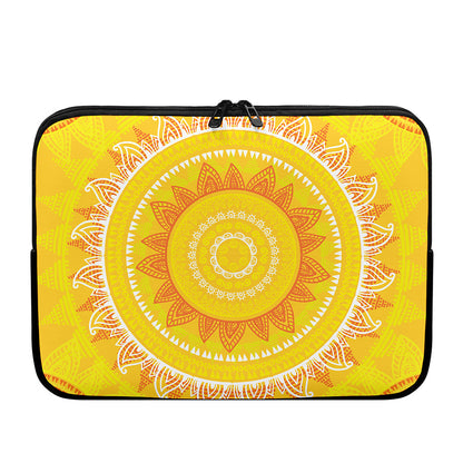 Mandala Sun Print Laptop Sleeve