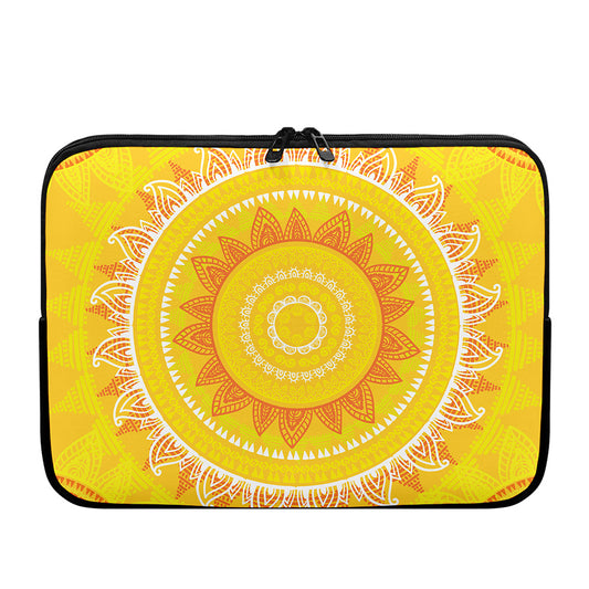 Mandala Sun Print Laptop Sleeve
