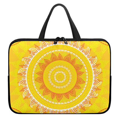 Mandala Sun Print Laptop Sleeve With Handle