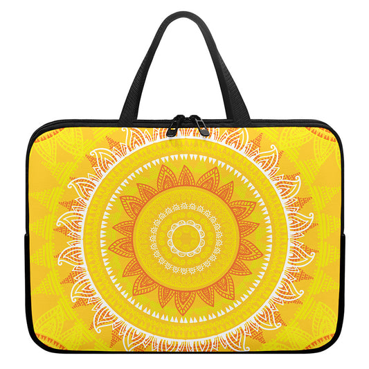 Mandala Sun Print Laptop Sleeve With Handle