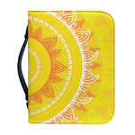 Mandala Sun Print Leather Bible Cover