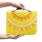 Mandala Sun Print Leather Bible Cover