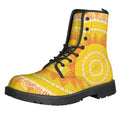 Mandala Sun Print Lace-Up Boots