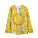 Mandala Sun Print Long Sleeve Short Coat