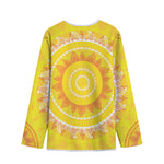 Mandala Sun Print Long Sleeve Short Coat