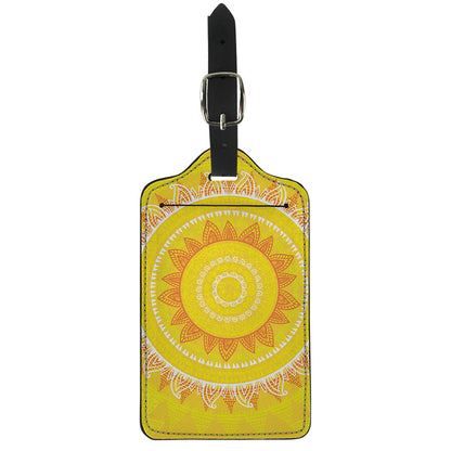 Mandala Sun Print Luggage Tag