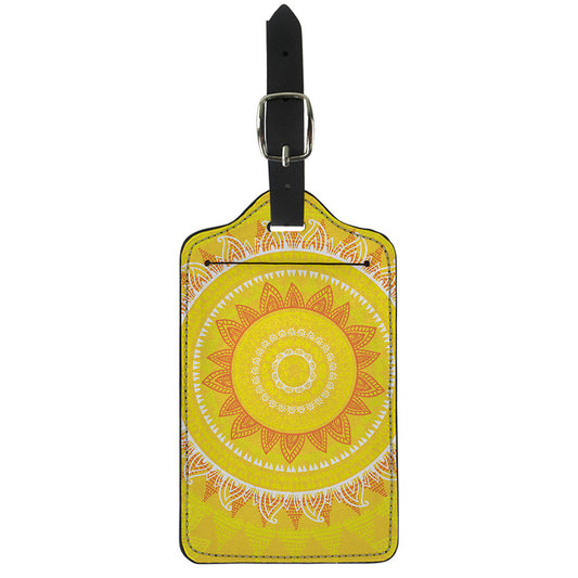 Mandala Sun Print Luggage Tag