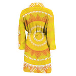 Mandala Sun Print Men's Bathrobe
