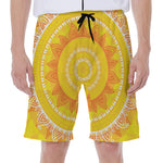 Mandala Sun Print Men's Beach Shorts