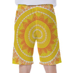 Mandala Sun Print Men's Beach Shorts