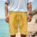 Mandala Sun Print Men's Cargo Shorts