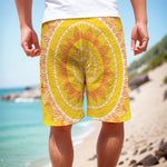 Mandala Sun Print Men's Cargo Shorts