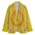 Mandala Sun Print Men's Cotton Blazer