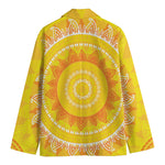 Mandala Sun Print Men's Cotton Blazer
