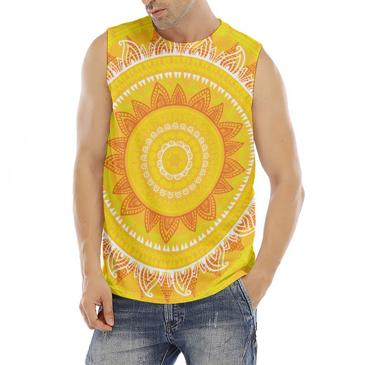 Mandala Sun Print Men's Fitness Tank Top