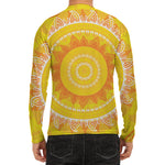 Mandala Sun Print Men's Long Sleeve Rash Guard