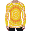 Mandala Sun Print Men's Long Sleeve T-Shirt