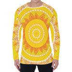 Mandala Sun Print Men's Long Sleeve T-Shirt