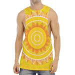 Mandala Sun Print Men's Muscle Tank Top