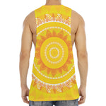 Mandala Sun Print Men's Muscle Tank Top