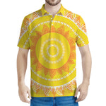 Mandala Sun Print Men's Polo Shirt