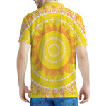 Mandala Sun Print Men's Polo Shirt