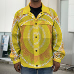 Mandala Sun Print Men's Shirt Jacket
