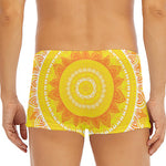 Mandala Sun Print Men's Short Boxer Briefs