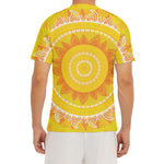 Mandala Sun Print Men's Short Sleeve Rash Guard