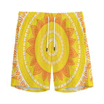 Mandala Sun Print Men's Sports Shorts
