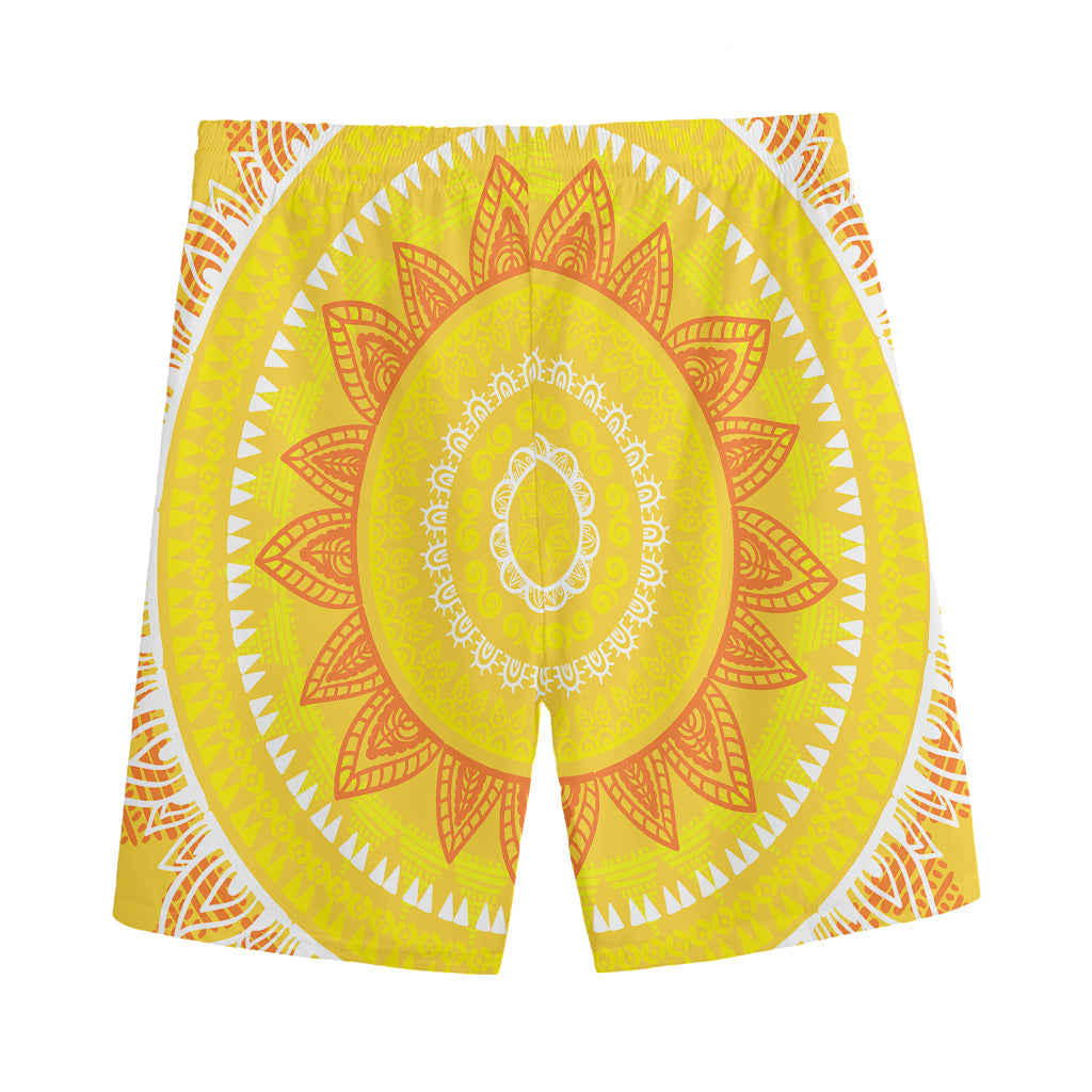 Mandala Sun Print Men's Sports Shorts
