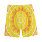 Mandala Sun Print Men's Sports Shorts