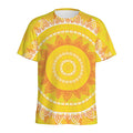 Mandala Sun Print Men's Athletic T-Shirt