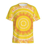 Mandala Sun Print Men's Sports T-Shirt