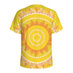 Mandala Sun Print Men's Sports T-Shirt